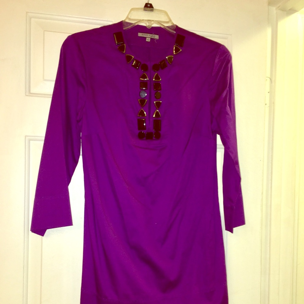 Purple adorned blouse